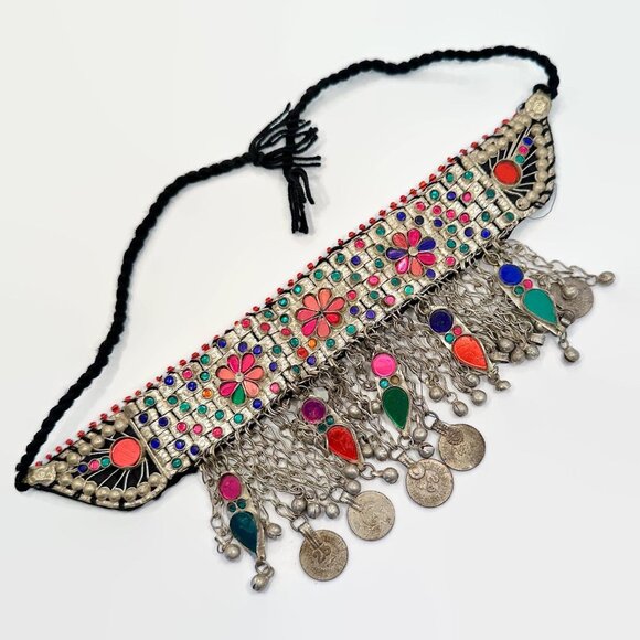 Boho Choker, Afghan, Coins, Arm Band, Anklet, Middle Eastern, Belly Dance, Boho - Picture 6 of 6